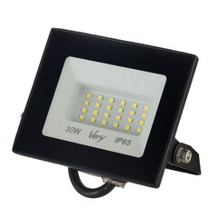 89-0-653 Прожектор светодиодный 30Вт, IP65, 6500K, черный Very