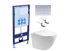 Aquatek SET Aquatek ЕВРОПА T-17-KDI14 SET Aquatek ЕВРОПА T-17-KDI14 (рама Aquatek INS-0000017 +клавиша KDI-0000014 +крепеж KKI-0000002 +унитаз ЕВРОПА AQ1900T-00 с тонким сиденьем sc) фото