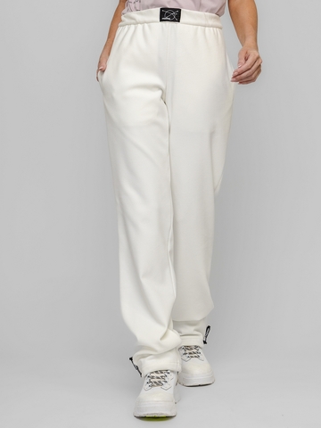 Брюки спортивные с утяжкой внизу, женские, цвет "Молочные берега"