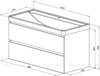 Aquanet 344759 Тумба с раковиной Вега 2.0 100 2 ящ. цв.маренго (раковина Flat) (344759)