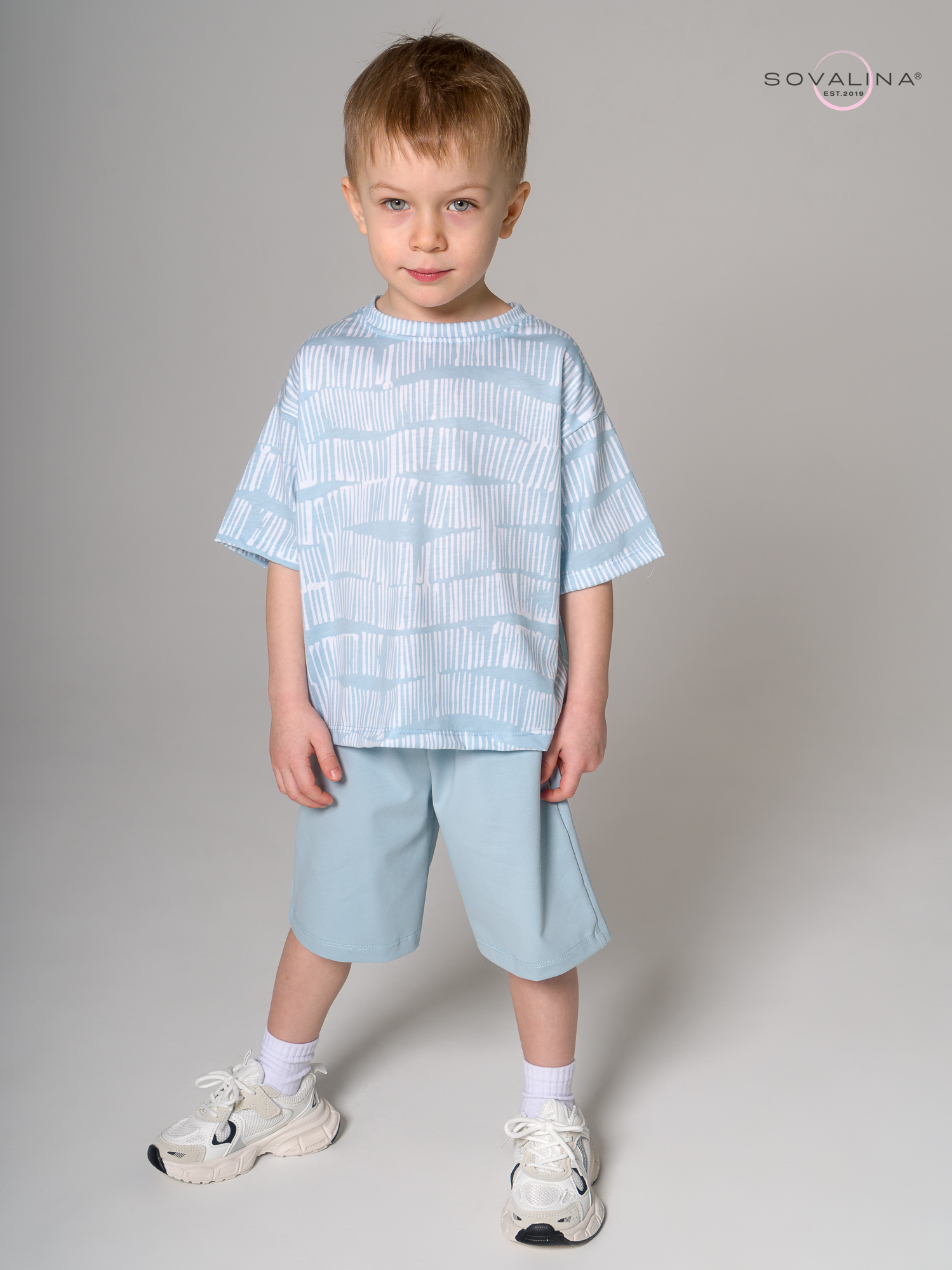 Костюм Light men белые волны-бирюза MAX