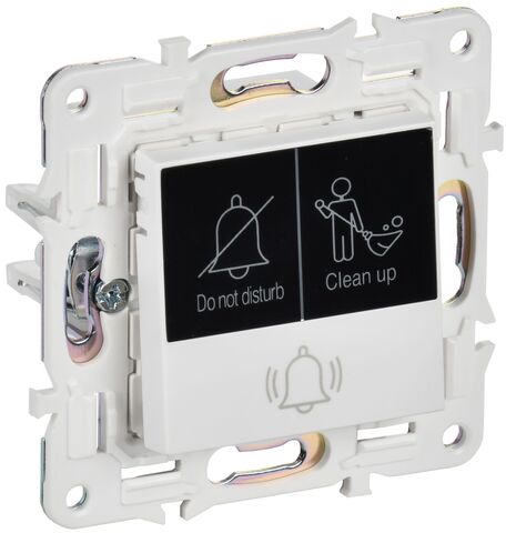 SKANDY Кнопка звонка с инд. отел. 10А SK-V17W арк. бел. IEK