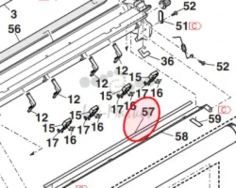 Лента (уплотнительная) вспомогательного ракеля Sharp Sub blade tape PTPE-0006QSZZ