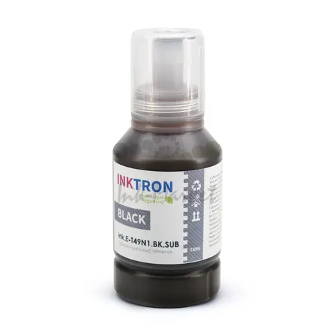 Чернила сублимационные для Epson SureColor SC-F170, SC-F570, SC-F370 (C13T49N100), совместимые InkTron T49N1 Black, чёрные, 140 мл