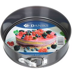 Форма для выпечки сталь, 24х24х6.8 см, антиприг, кругл, разъем, Daniks, К-803