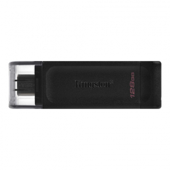 Флешка Kingston DT-70 128Гб, USB-C 3.2, чёрный (DT70/128GB)