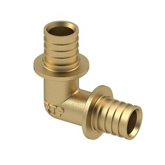 Угольник латунный для PEX-PEX 25-25, под надвижную гильзу, РосТурПласт