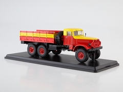 KRAZ-214 flatbed truck Mosgortrans red-yellow 1:43 Start Scale Models (SSM)