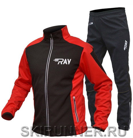 Утеплённый лыжный костюм RAY RACE WS Black-Red 2018 мужской
