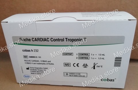 04890515190 Roche CARDIAC Control Troponin T / Контрольный материал для проверки качества тест-полосок для определения концентрации Тропонина Т 2х1мл /Roche Diagnostics Gmbh, Германия/