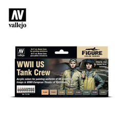 Model Color Set: WWII Us Tank Crew (8)