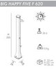 Душ солнечный Arkema Big Happy Five F 620, фиолетовый
