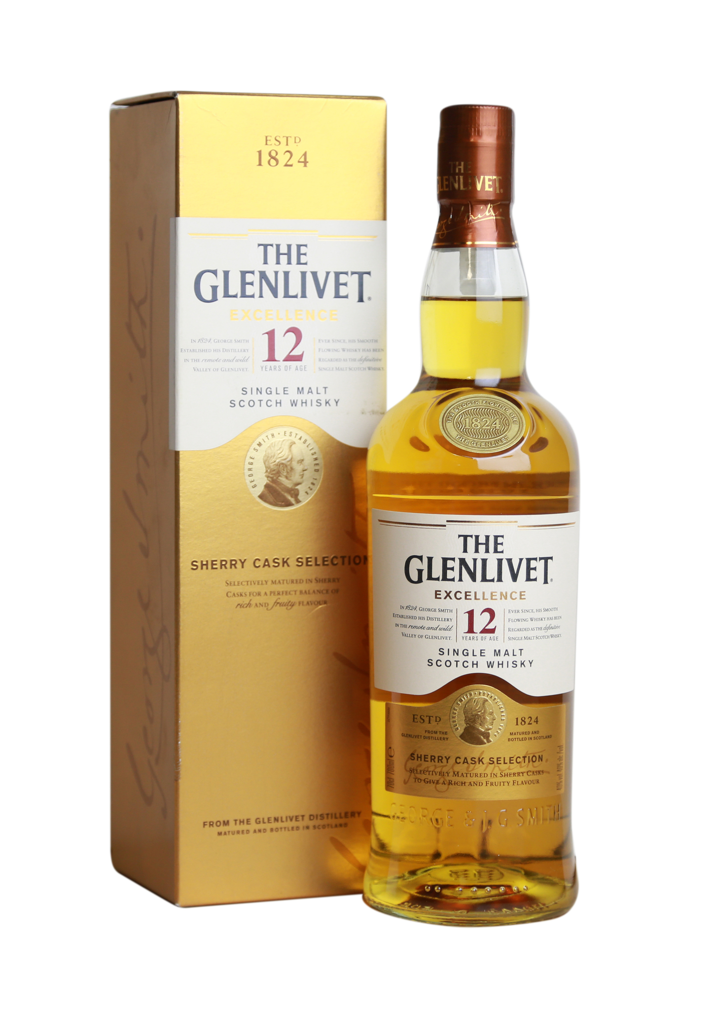 Виски Glenlivet 12YO Excellence 0,7л - купить в Алматы, Алкогольный ...
