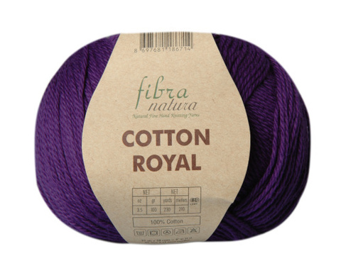 Пряжа Fibra Natura Cotton Royal 717 фиолет (уп. 5 мотков)