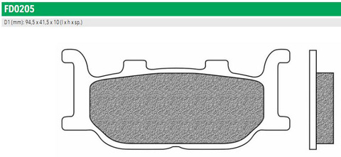 FD0205BT Тормозные колодки для Yamaha FZ6 NS (FDB2003P)