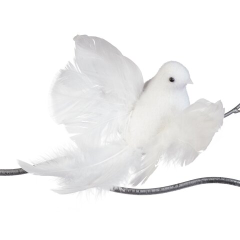 Голубь с перышками в полете 20см Goodwill белый