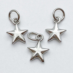 Подвеска Звезда, цвет серебро, размер 8*10 мм, цена за 1 шт