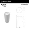 WHITECROSS Altar 0737.043043.200S Умывальник D=43 (белый мат) иск. камень