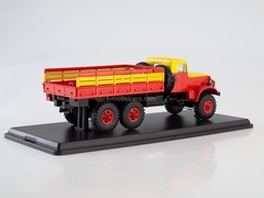 KRAZ-214 flatbed truck Mosgortrans red-yellow 1:43 Start Scale Models (SSM)