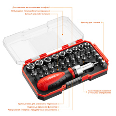 ЗУБР Компакт-38, 38 предм., рреверсивная отвертка с насадками, Профессионал (25165-H38)