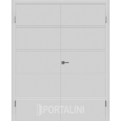 Купить Двустворчатая дверь эмаль VFD Boston Cotton серая глухая