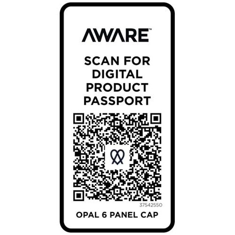 Opal с 6 панелями Aware™ кепка из переработанных материалов