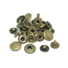 Кнопка Альфа сталь d 12,5 мм, антик