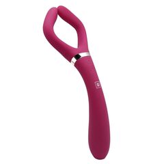 Бордовый двусторонний стимулятор Aster - 28,2 см. - 