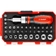 ЗУБР Компакт-38, 38 предм., рреверсивная отвертка с насадками, Профессионал (25165-H38)