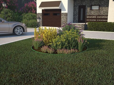 Бордюр Gidrolica Country Б-2500.2.15 — пластиковый черный, длина 25000 мм, без отверстий