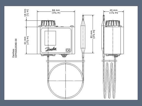 Термостат регулируемый KP81 Danfoss 060L118366