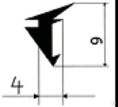 Уплотнитель стекла, 4мм  ППУ-110-1