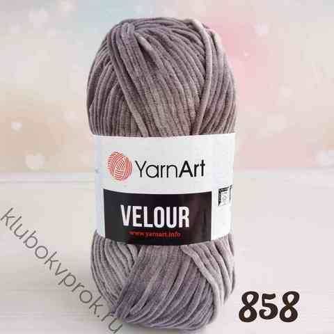 YARNART VELOUR 858, Темный серый