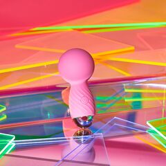 Розовый мини-wand вибратор Itsy Bitsy Mini Wand Vibrator - 