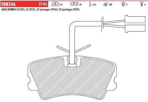 FDB546 Тормозные колодки дисковые OE 'PREMIER'