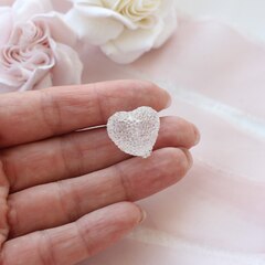 Подвеска Сердечко сахарное, акриловое 17*19 мм, Ф022