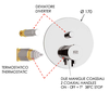 Remer Minimal Thermo NT09KBBG Смеситель для ванны/душа термостат на 2 потока скрытый монтаж (заказывать совместно с rrbox), цвет: золото брашированное