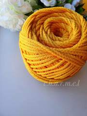 Bright yellow Polyester cord 5 mm