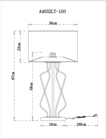 Настольная лампа Arte Lamp FIRE A4032LT-1GO