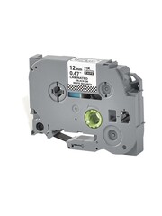 Кассета с лентой S'OK by Sakura Printing TZESE3 для Brother,  черный на белом, 12мм, 8м , наклейка