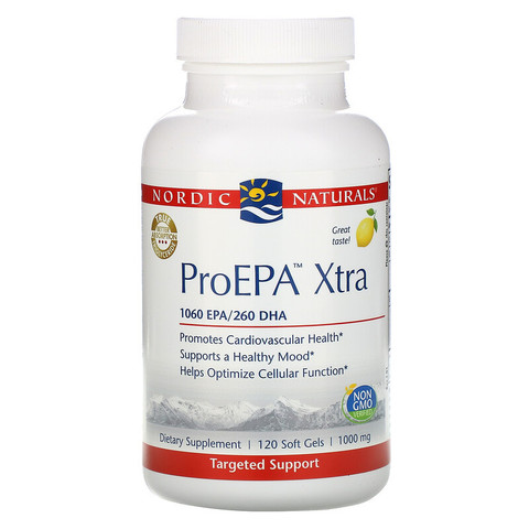 Nordic Naturals, ProEPA Xtra, лимон, 1000 мг, 120 мягких таблеток