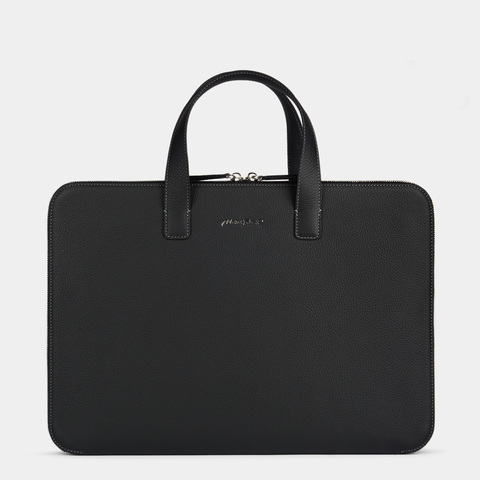 Сумка для MacBook Pro 16 - 17 из кожи теленка, черного цвета