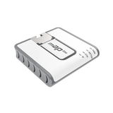 MikroTik mAP lite with 650Mhz CPU, 64MB RAM, 1xLAN, built-in Dual Chain 2.4Ghz 802.11bgn Dual Chain wireless with integrated antennas, RouterOS L4, plastic case, PSU