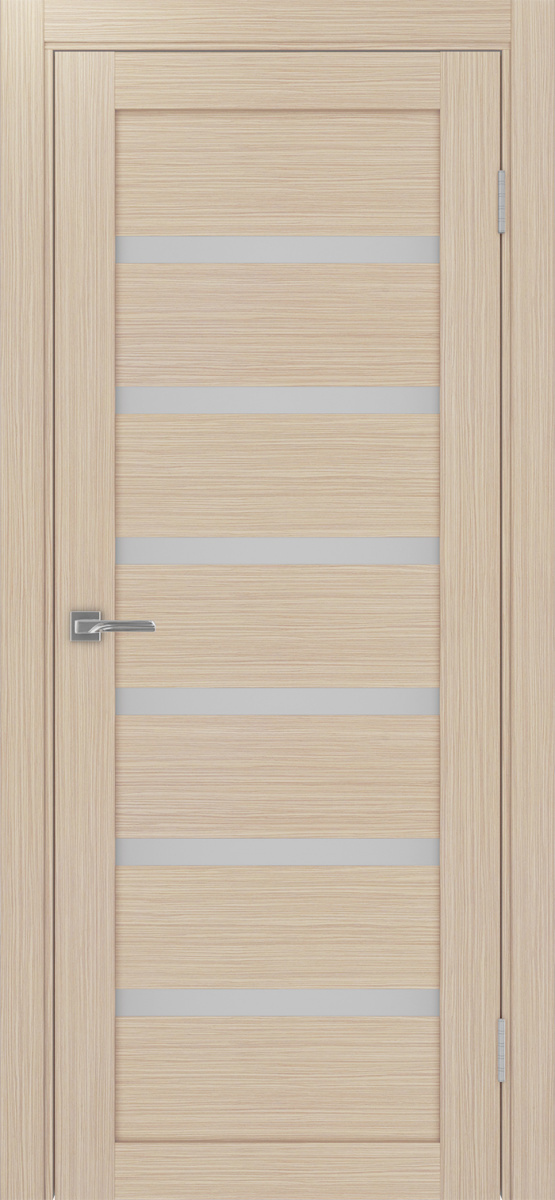 Дверь межкомнатная Оптима Порте Турин 507.12, цвет беленый дуб, экошпон, стекло мателюкс