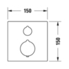 Duravit C.1 Смеситель термостатический для душа скрытого монтажа (наружная часть квадрат) с запорным переключателем , цвет: хром C14200013010