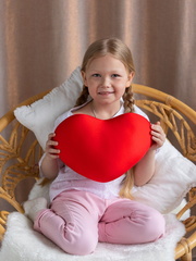 Подушка-игрушка антистресс Gekoko «Сердце маленькое красное» 4
