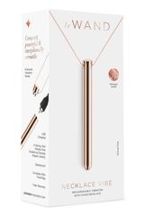 Золотистый вибростимулятор-кулон на цепочке Necklace Rechargeable Vibrator - 