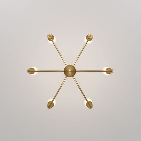 Подвесная люстра Eurosvet Rhyton 60167/6 латунь