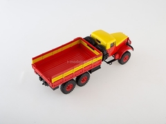 KRAZ-214 flatbed truck Mosgortrans red-yellow 1:43 Start Scale Models (SSM)