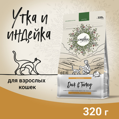CRAFTIA HARMONA сухой корм для взрослых кошек из утки и индейки 320 гр